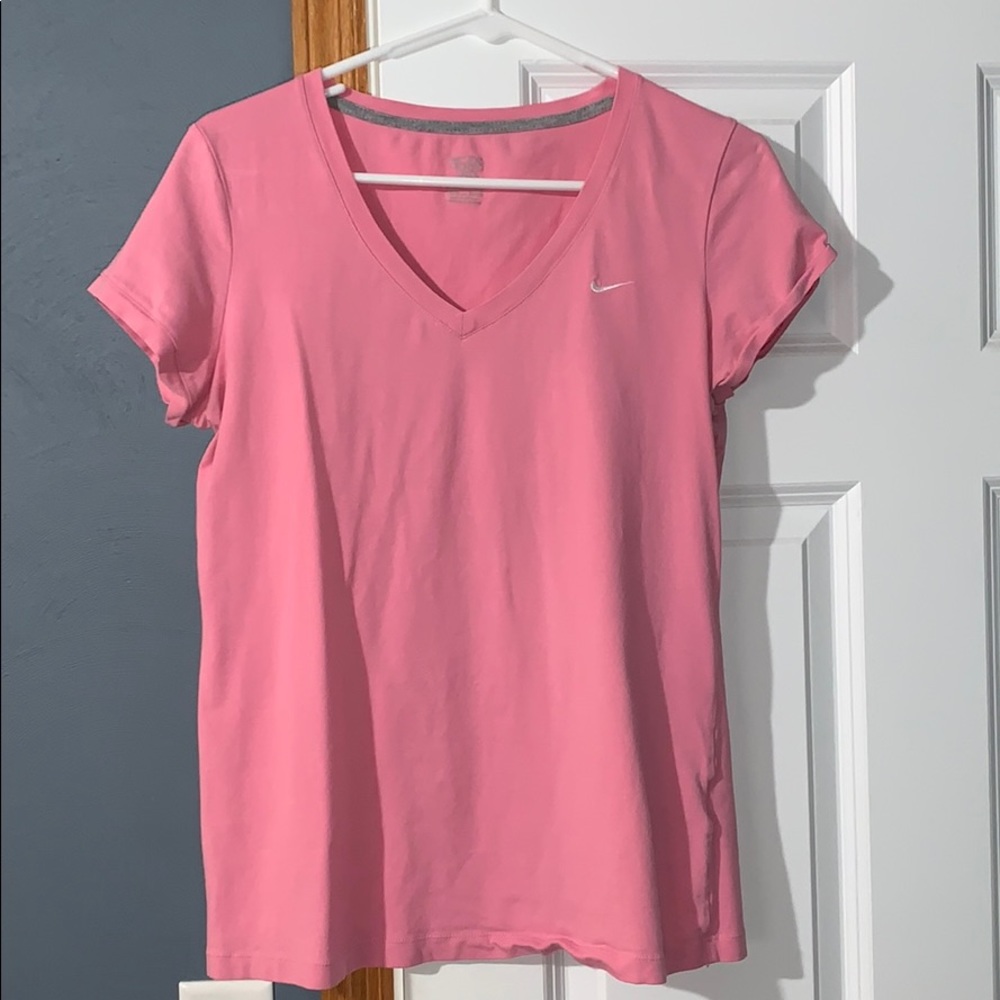Pink Nike v-neck